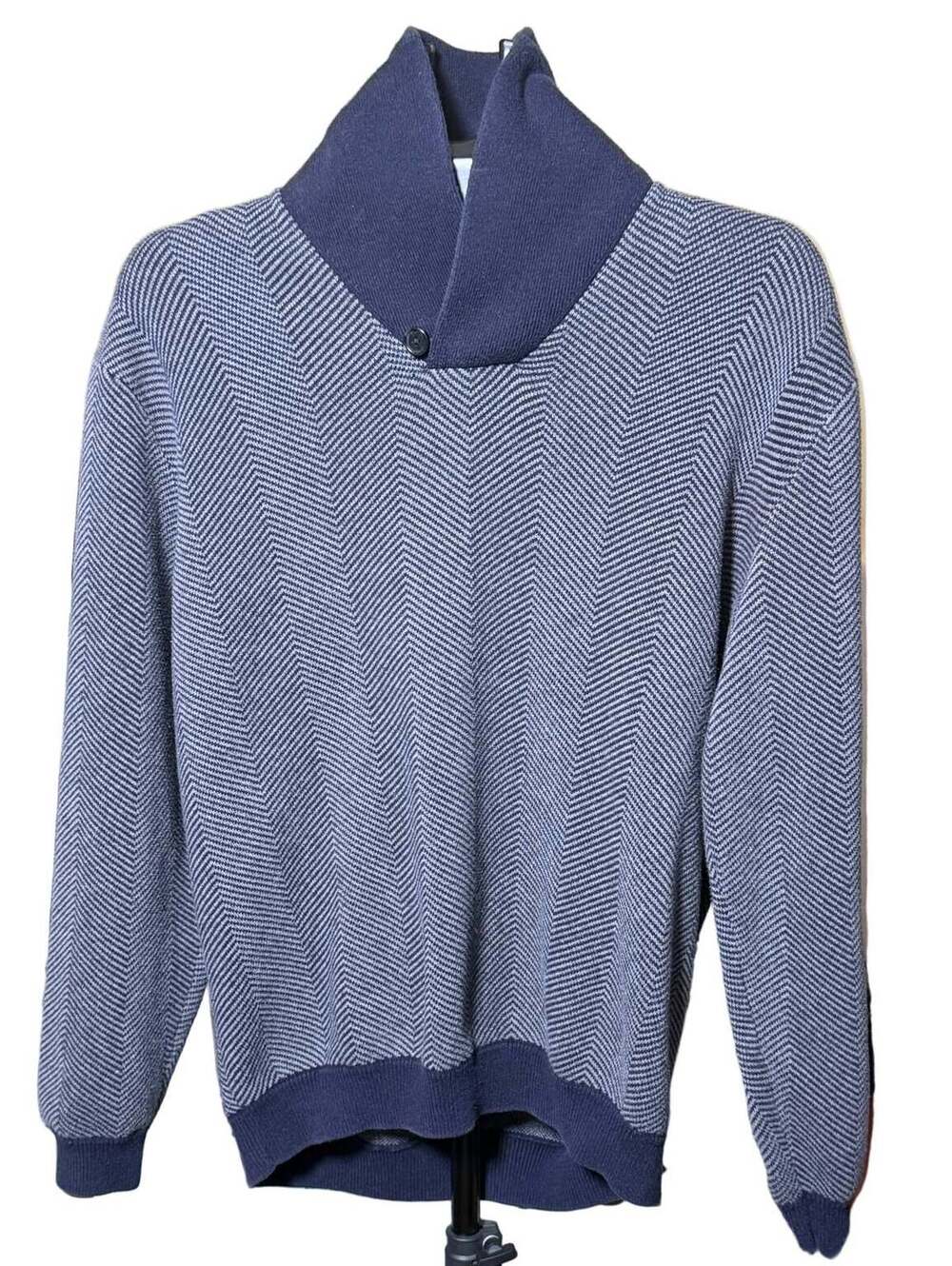 Jos. A. Bank Herringbone Shawl Collar Sweater XL